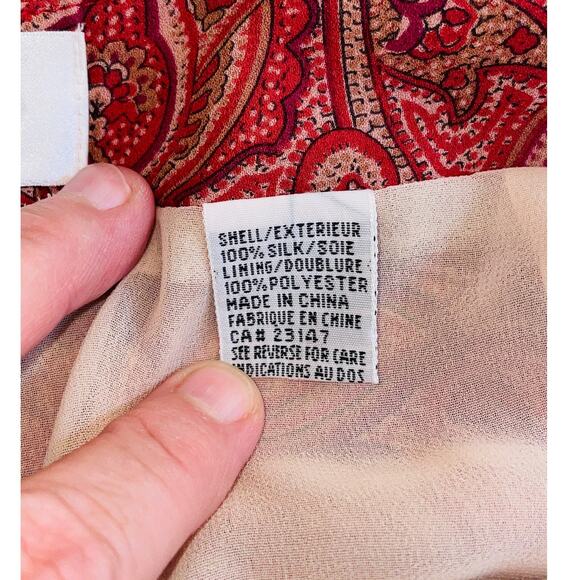 Talbots Pure Silk Top & Pants‎ Set - Women's Size 16 - Wide Leg Pants w/ Top - Picture 15 of 16